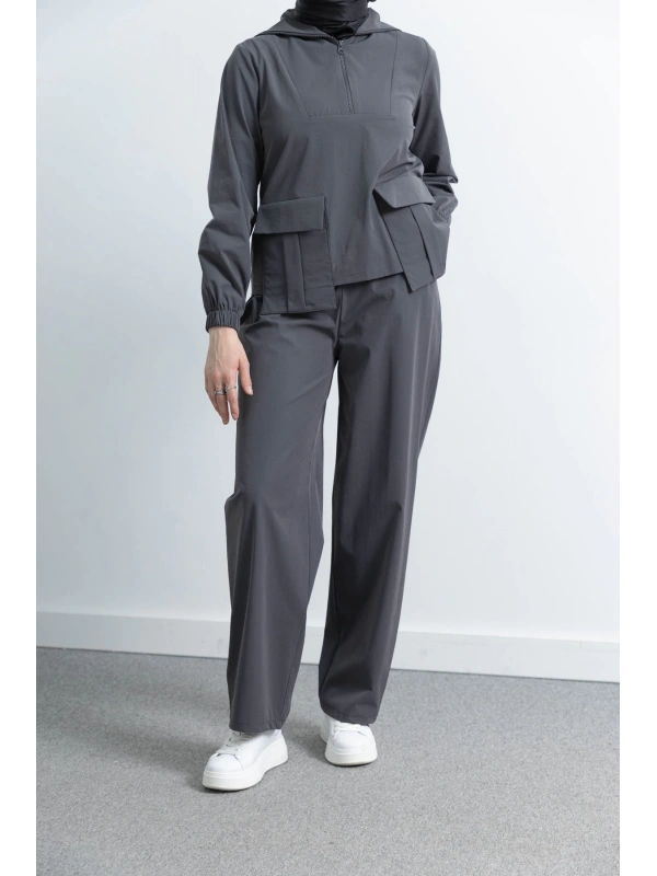 LETAFET 4074 PANTOLONLU TAKIM - ANTRASİT