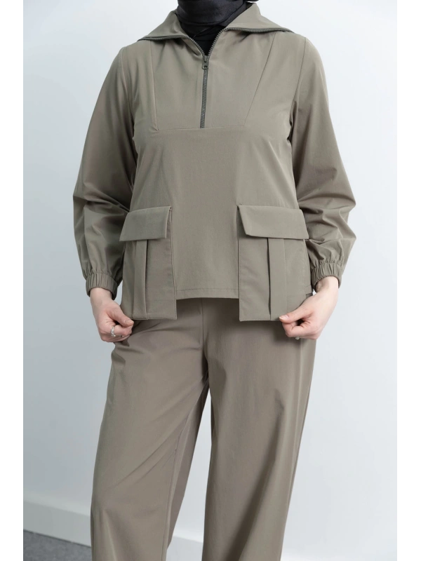 LETAFET 4074 PANTOLONLU TAKIM - HAKİ