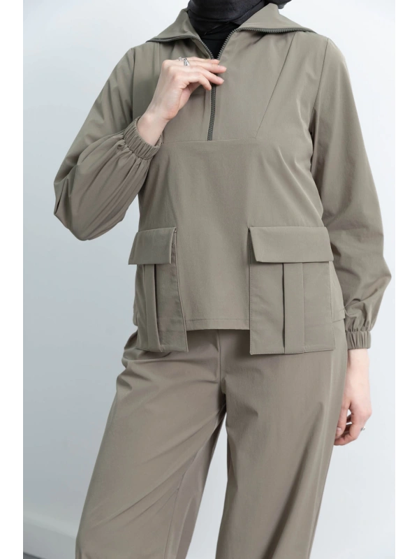 LETAFET 4074 PANTOLONLU TAKIM - HAKİ