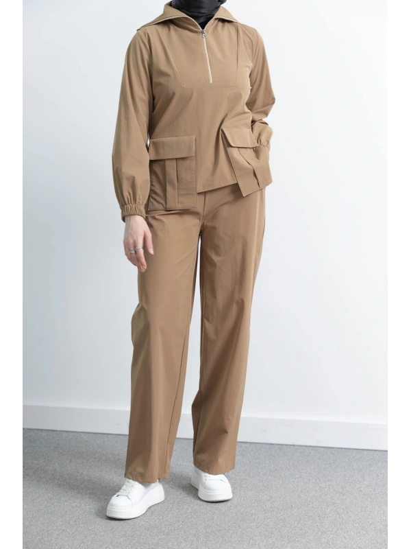 LETAFET 4074 PANTOLONLU TAKIM - TÜTÜN