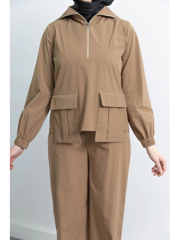 LETAFET 4074 PANTOLONLU TAKIM - TÜTÜN