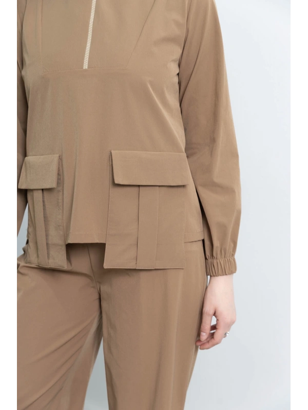 LETAFET 4074 PANTOLONLU TAKIM - TÜTÜN