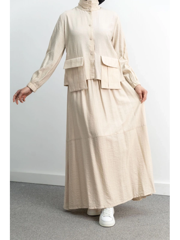 LETAFET 100 ETEKLİ TAKIM - BEJ