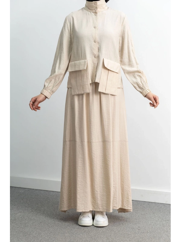 LETAFET 100 ETEKLİ TAKIM - BEJ