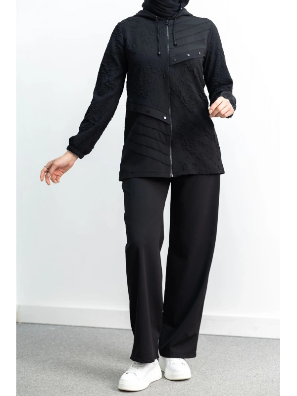 LETAFET 5043 CEKETLİ PANT. TAKIM - SİYAH