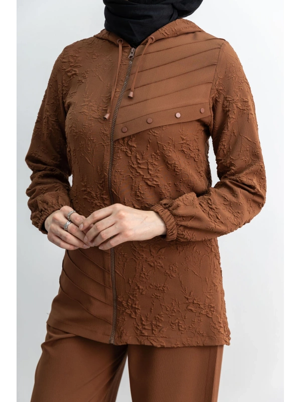 LETAFET 5043 CEKETLİ PANT. TAKIM - KAHVE