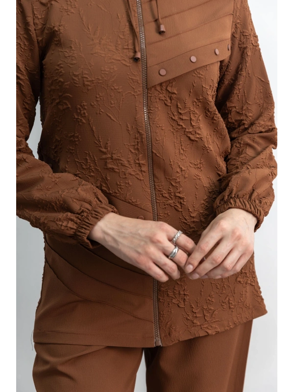 LETAFET 5043 CEKETLİ PANT. TAKIM - KAHVE