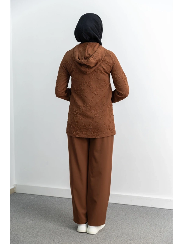 LETAFET 5043 CEKETLİ PANT. TAKIM - KAHVE