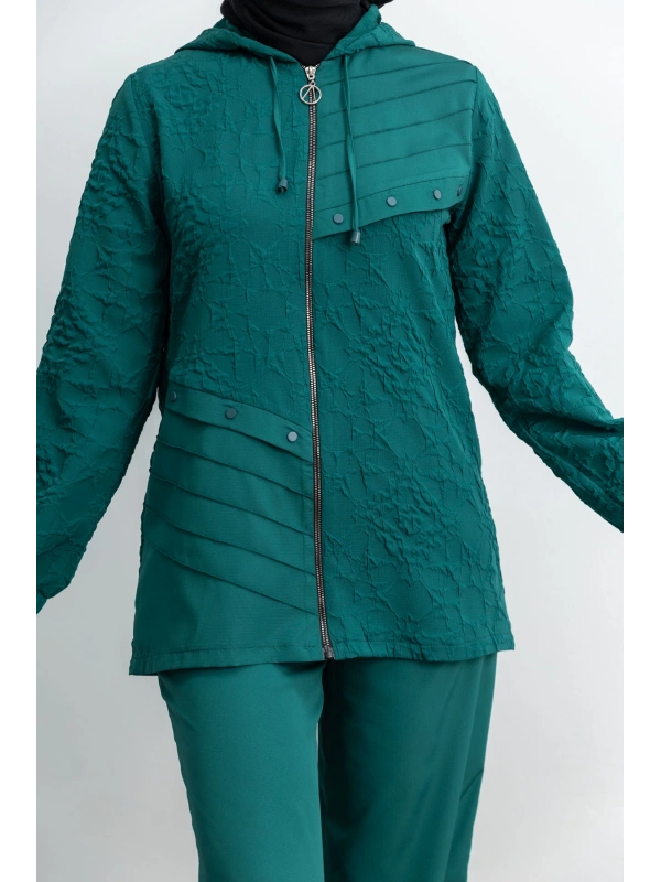 LETAFET 5043 CEKETLİ PANT. TAKIM - ZÜMRÜT