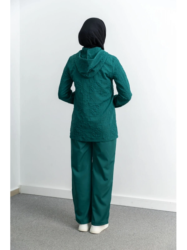 LETAFET 5043 CEKETLİ PANT. TAKIM - ZÜMRÜT