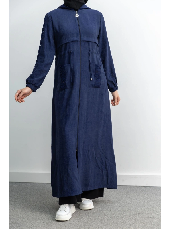 BÜZGÜ DETAYLI İNCİLİ SPOR FERACE - LACİVERT