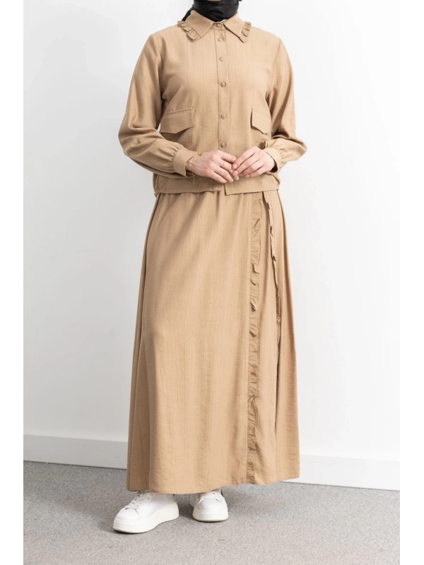 FIRFIR DETAYLI ETEK TAKIM - CAMEL