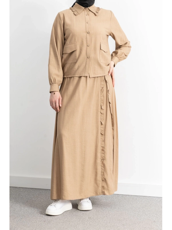 FIRFIR DETAYLI ETEK TAKIM - CAMEL