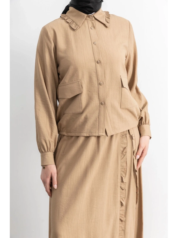 FIRFIR DETAYLI ETEK TAKIM - CAMEL