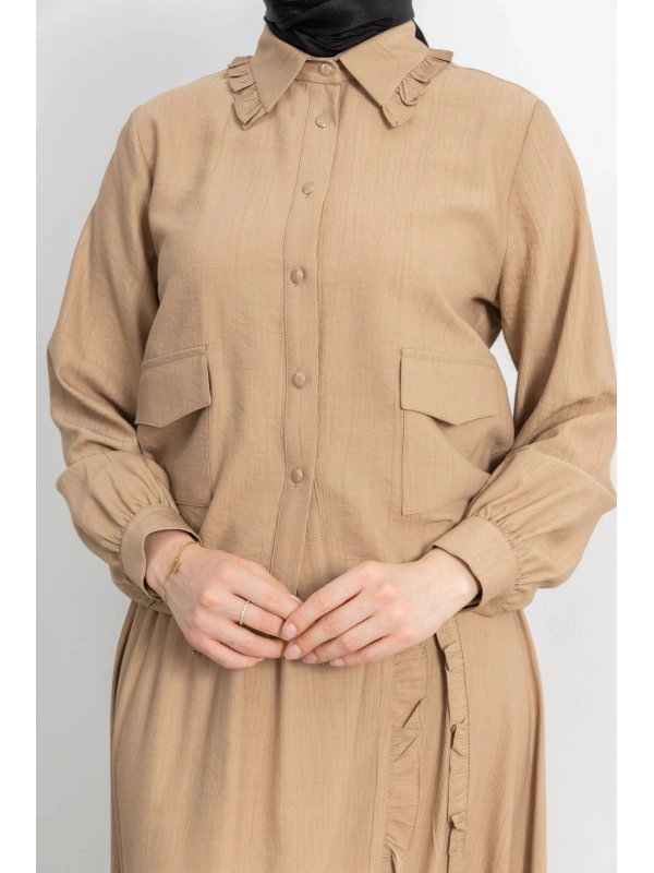 FIRFIR DETAYLI ETEK TAKIM - CAMEL