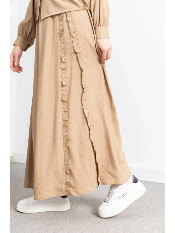 FIRFIR DETAYLI ETEK TAKIM - CAMEL