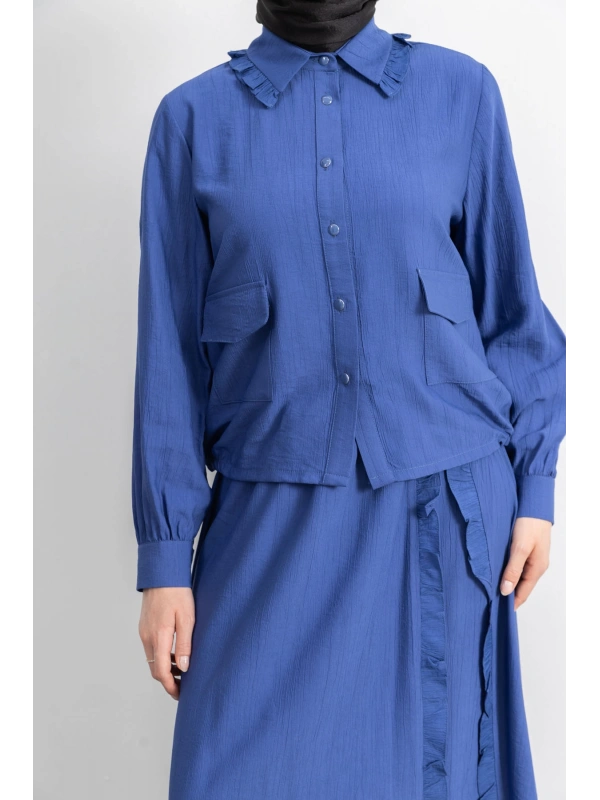 FIRFIR DETAYLI ETEK TAKIM - İNDİGO