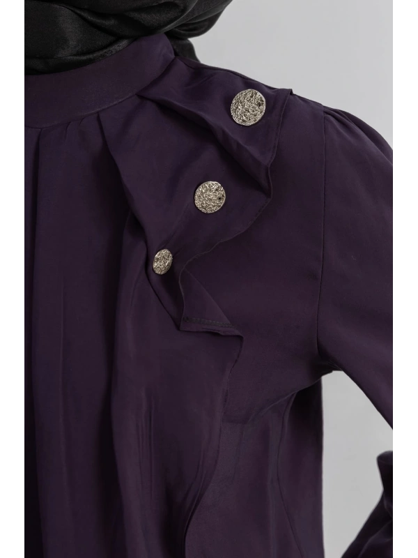 LETAFET ÖNÜ VOLAN DETAYLI PANTOLONLU TAKIM - MÜRDÜM