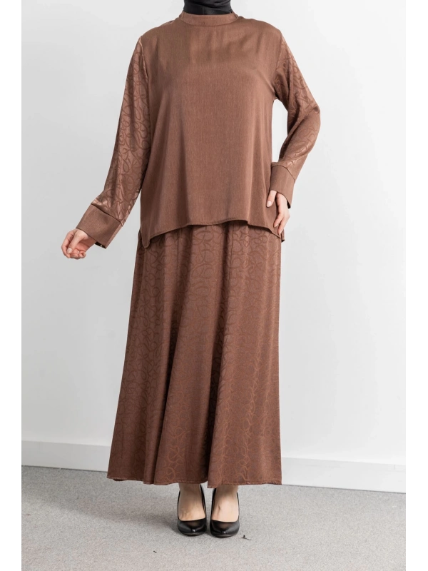 LETAFET PLUS DESENLİ ETEK TAKIM - TABA - ES