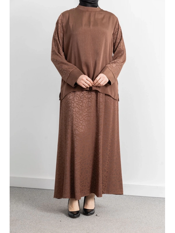 LETAFET PLUS DESENLİ ETEK TAKIM - TABA - ES