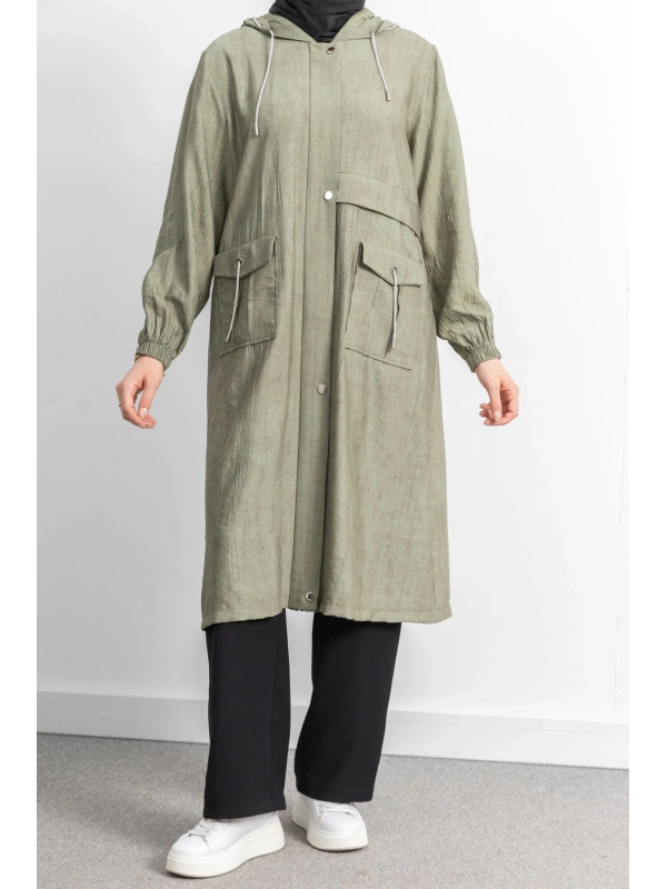 KAPÜŞONLU BASKILI ALLER DETAYLI ARABOY - NEFDİ