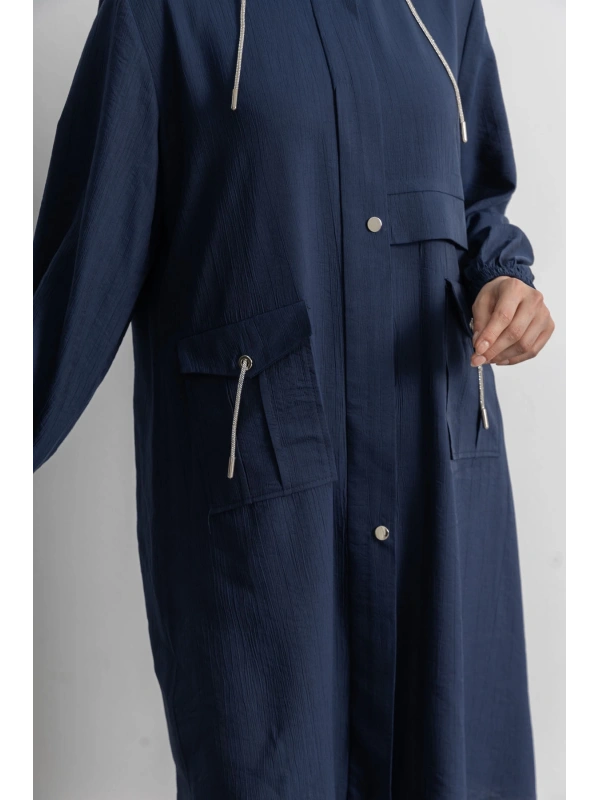 KAPÜŞONLU ALLER DETAYLI ARABOY - LACİVERT