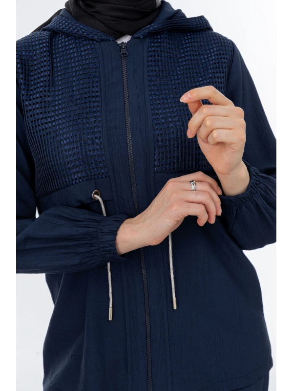 BELDEN ALLERLİ FİLELİ PANTOLON TAKIM - LACİVERT