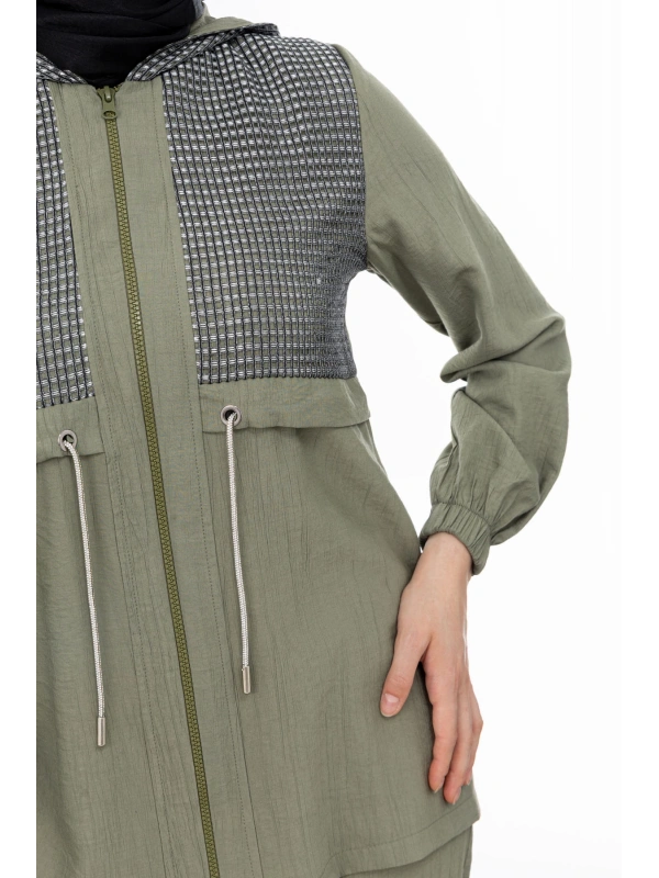 BELDEN ALLERLİ FİLELİ PANTOLON TAKIM - KOYU HAKİ