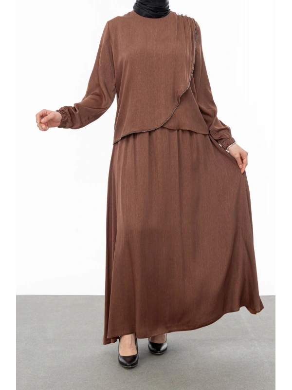 TAŞ BİYE DETAYLI ETEK TAKIM - TABA