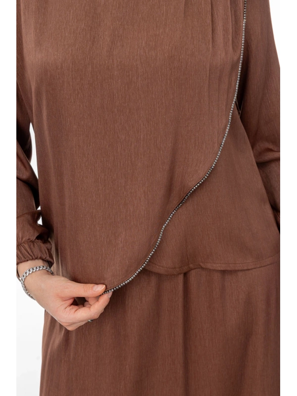 TAŞ BİYE DETAYLI ETEK TAKIM - TABA