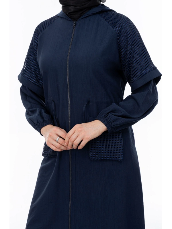 REGLAN KOL FİLE DETAYLI GİYÇIK - LACİVERT