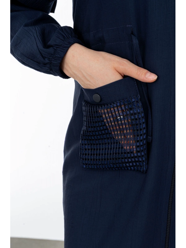 REGLAN KOL FİLE DETAYLI GİYÇIK - LACİVERT