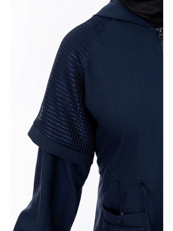 REGLAN KOL FİLE DETAYLI GİYÇIK - LACİVERT