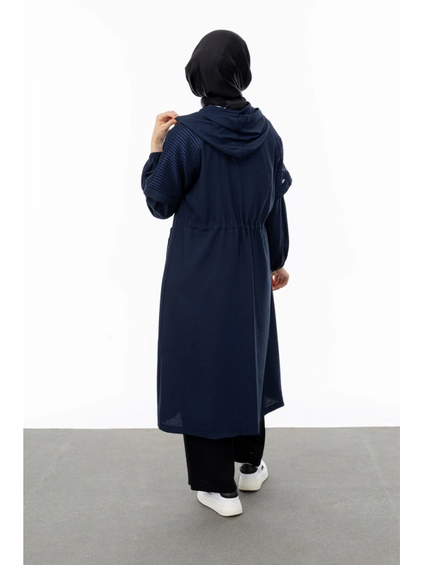 REGLAN KOL FİLE DETAYLI GİYÇIK - LACİVERT