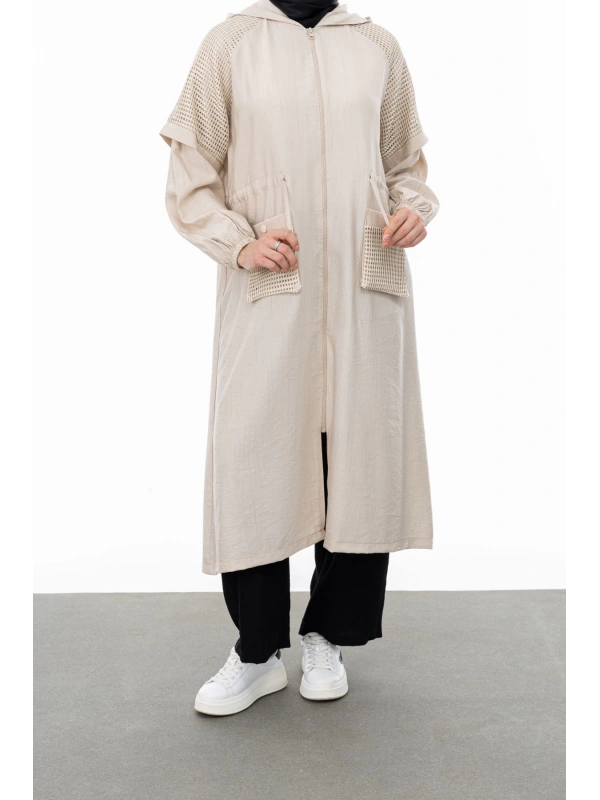 REGLAN KOL FİLE DETAYLI GİYÇIK - KUM