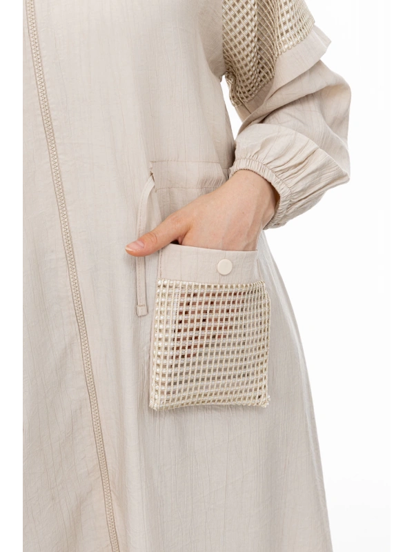 REGLAN KOL FİLE DETAYLI GİYÇIK - KUM