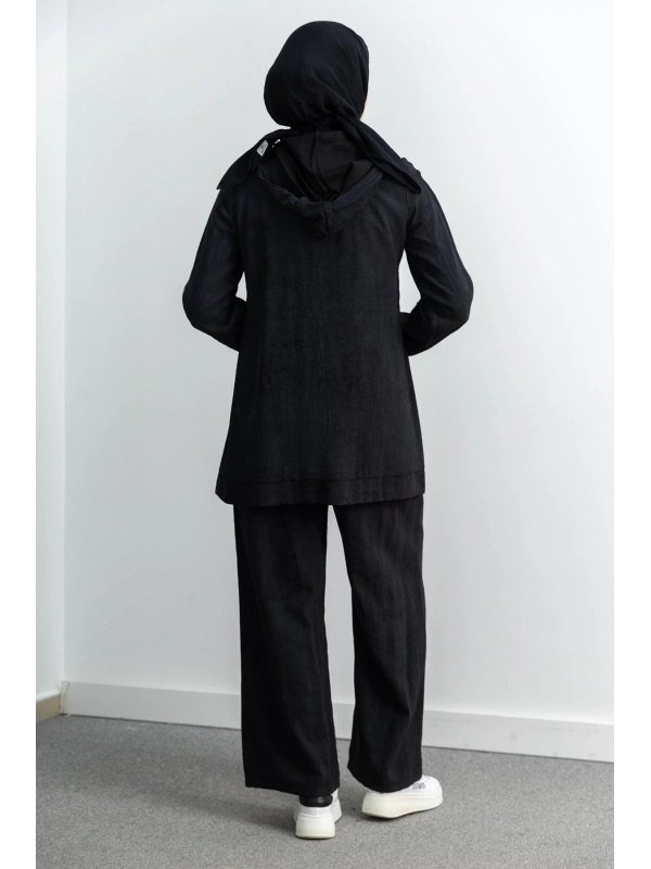 LETAFET 5027 CEKETLİ PANT. TAKIM - SİYAH