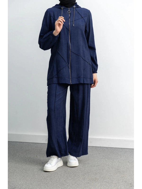 LETAFET 5027 CEKETLİ PANT. TAKIM - LACİVERT