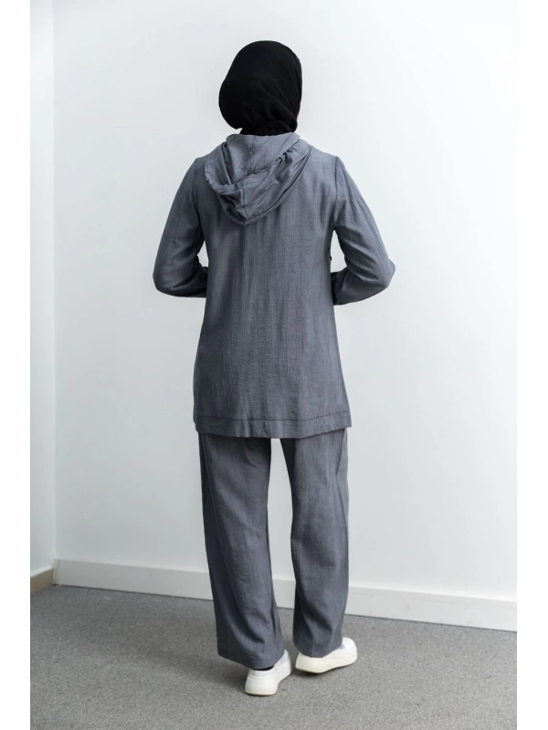 LETAFET 5027 CEKETLİ PANT. TAKIM - GRİ