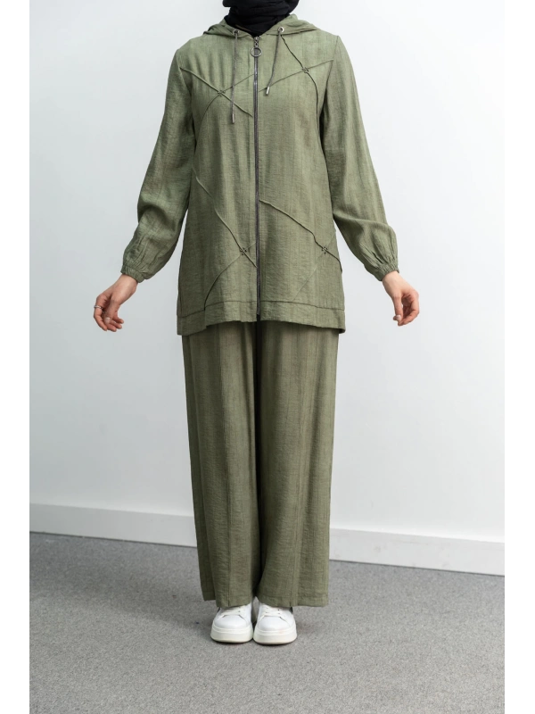 LETAFET 5027 CEKETLİ PANT. TAKIM - HAKİ