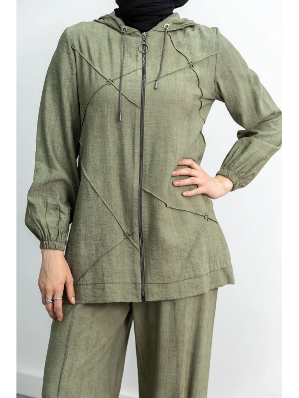 LETAFET 5027 CEKETLİ PANT. TAKIM - HAKİ