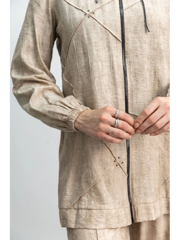 LETAFET 5027 CEKETLİ PANT. TAKIM - BEJ