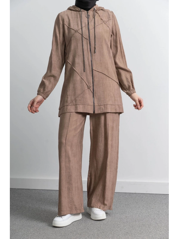 LETAFET 5027 CEKETLİ PANT. TAKIM - VİZON