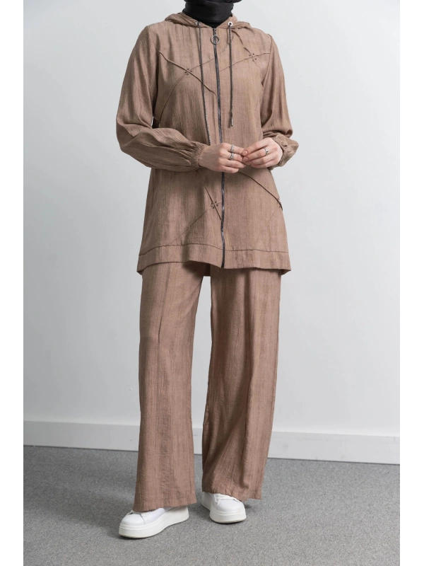 LETAFET 5027 CEKETLİ PANT. TAKIM - VİZON