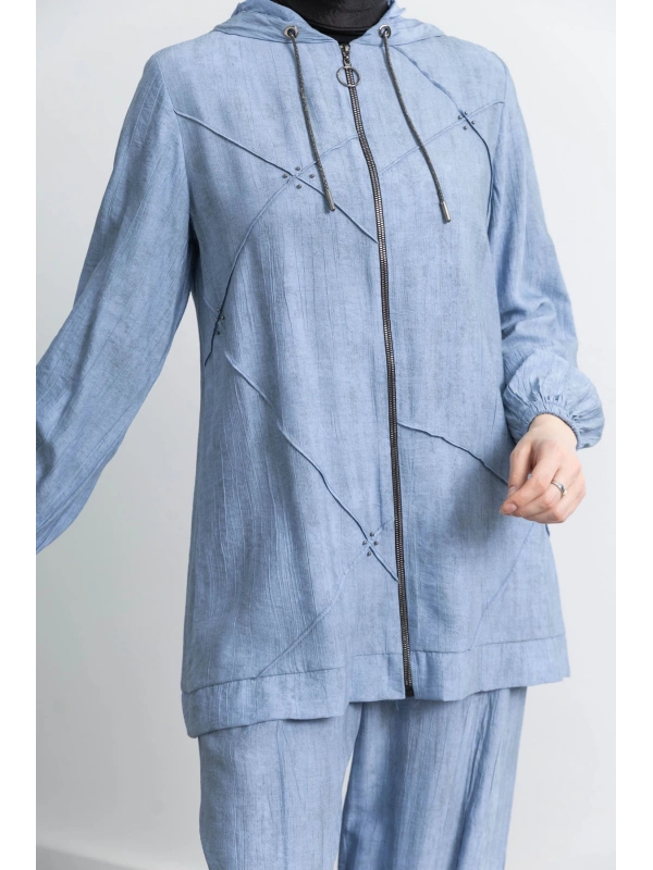 LETAFET 5027 CEKETLİ PANT. TAKIM - MAVİ