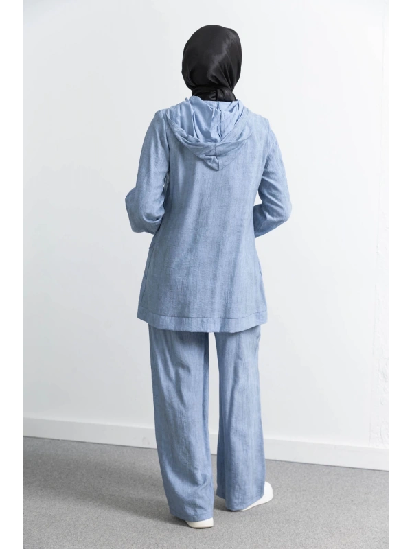 LETAFET 5027 CEKETLİ PANT. TAKIM - MAVİ