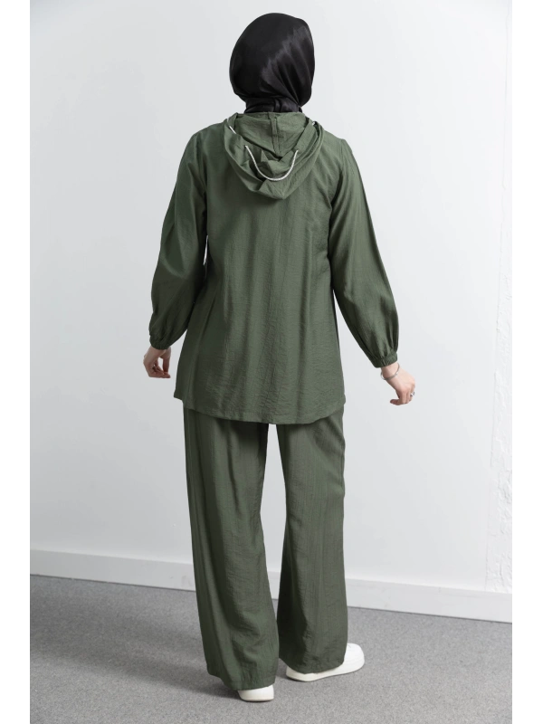 Letafet Cep Detaylı Pantolonlu Takım - HAKİ