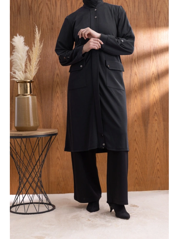 TORBA CEPLİ İÇİ FERMUARLI GİYÇIK - SİYAH