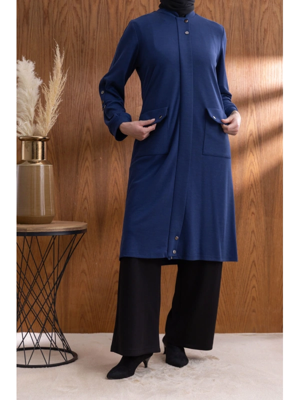 TORBA CEPLİ İÇİ FERMUARLI GİYÇIK - LACİVERT