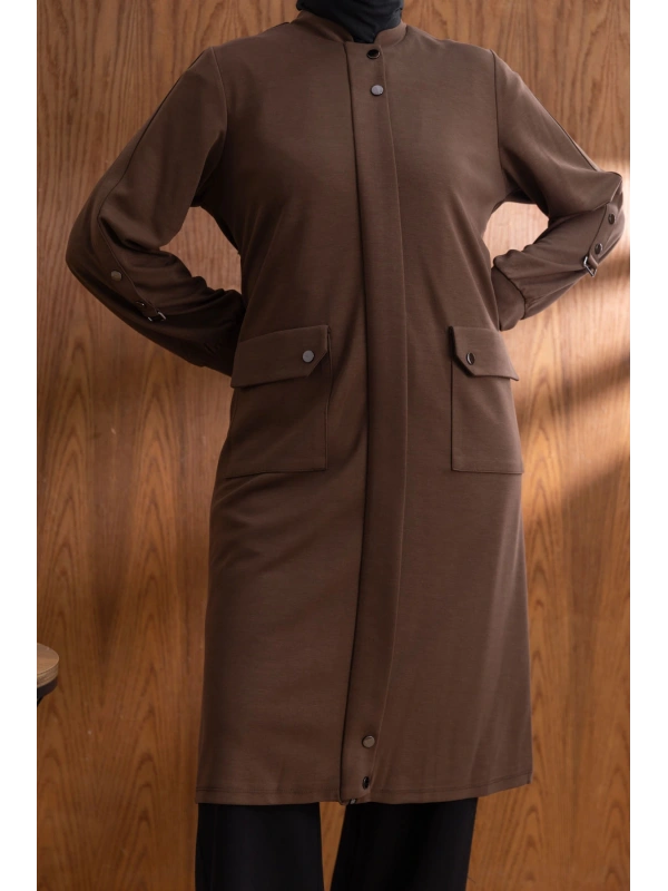 TORBA CEPLİ İÇİ FERMUARLI GİYÇIK - KAHVE